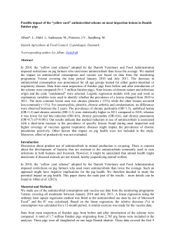 Possible impact of the &ldquo;yellow card&rdquo; antimicrobial scheme on meat