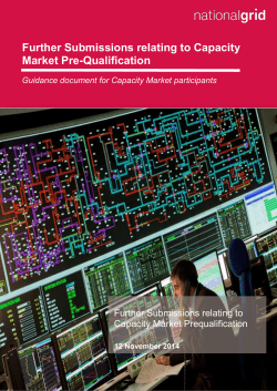 Capacity Market Prequalification - Pre