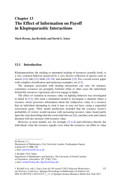 The Effect of Information on Payoff in