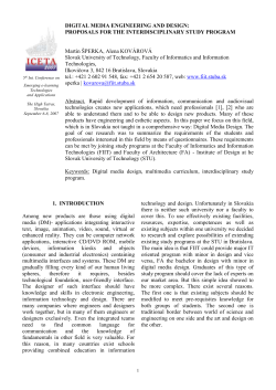 digital media engineering and design: proposals for the