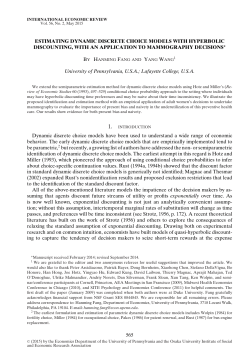 estimating dynamic discrete choice models with hyperbolic