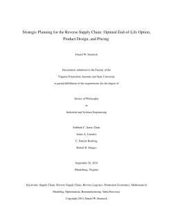 Strategic Planning for the Reverse Supply Chain: Optimal End