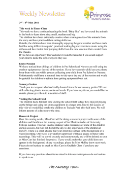 Pre School 6th May 2016 - Lavender Primary School