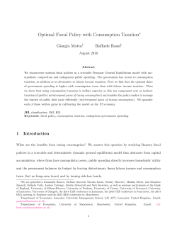Optimal Fiscal Policy with Consumption Taxation