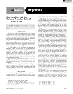 How Long Must Like-Kind Exchange Properties Be Held?