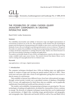 The possibiliTies of using chosen JQuery JavascripT componenTs