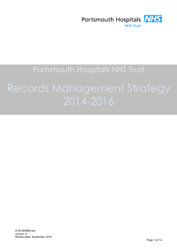 Information and Record Management Strategy