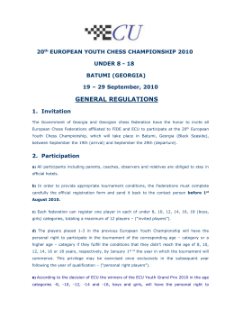20th EUROPEAN YOUTH CHESS CHAMPIONSHIP 2010 UNDER 8