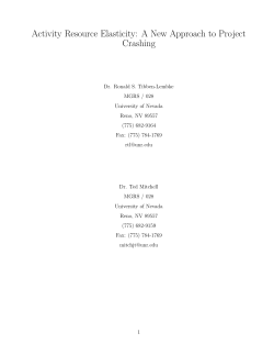 Activity Resource Elasticity: A New Approach to Project Crashing