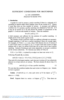 Sufficient conditions for matchings