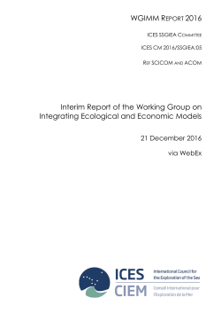 Interim Report of the Working Group on Integrating Ecological
