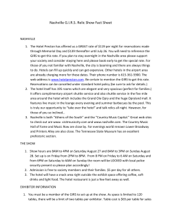 Nashville GIRS Relic Show Fact Sheet