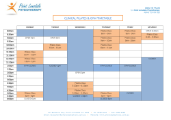 General consulting letterhead - Point Lonsdale Physiotherapy