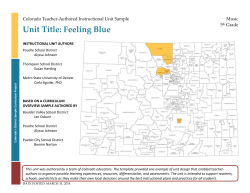 The Blues Singers - Colorado Department of Education
