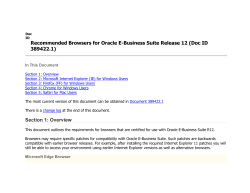 Recommended Browsers for Oracle E-Business