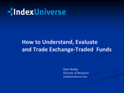 Exchange Traded Funds 101