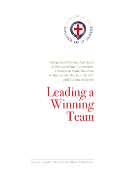 Leading a Winning Team