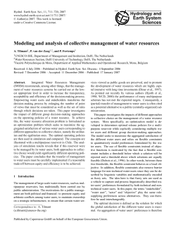 Modeling and analysis of collective management of water resources