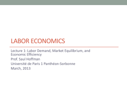 LABOR ECONOMICS