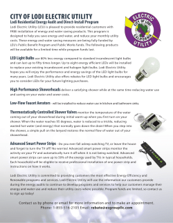 CITY OF LODI ELECTRIC UTILITY