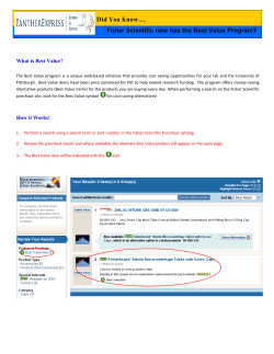 Did You Know&hellip;. Fisher Scientific now has the Best Value Program?