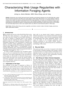 Characterizing Web Usage Regularities with Information Foraging