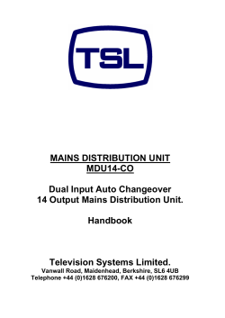 MAINS DISTRIBUTION UNIT MDU14