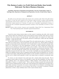 why business leaders are profit motivated