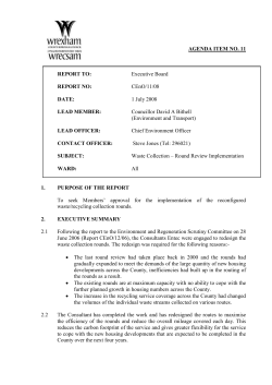 Chief Environment Officer - Wrexham County Borough Council