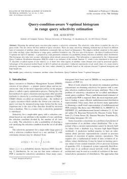 Query-condition-aware V-optimal histogram in range query
