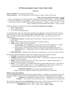 AP Macroeconomics Exam/Course Study Guide