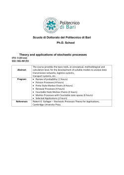 Theory and applications of stochastic processes