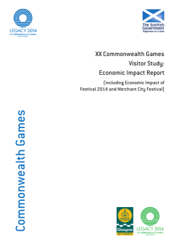 Games Visitor Impact Study: Visitor Survey Results