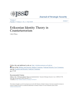 Eriksonian Identity Theory in Counterterrorism