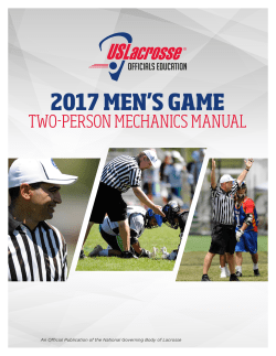 Two-Person Mechanics Manual - Central Hub for Lacrosse Officials