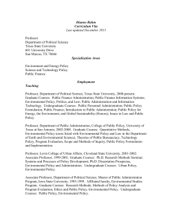 Dianne Rahm - Txstate - Texas State University