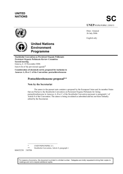 Proposal for listing [ ] in Annexes A, B and/or C of the Stockholm