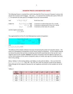Shadow Prices and Reduced Costs