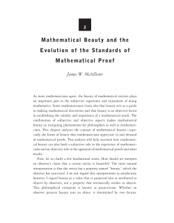 Mathematical Beauty and the Evolution of the Standards of
