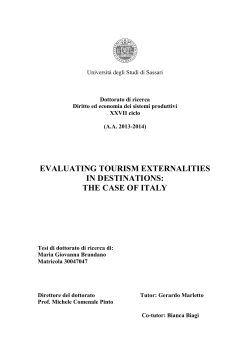 evaluating tourism externalities in destinations: the case of italy