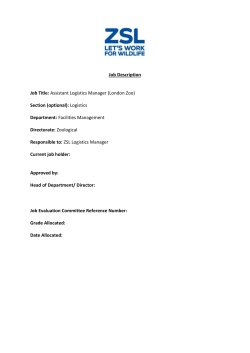 Assistant Logistics Manager Job Description 2015