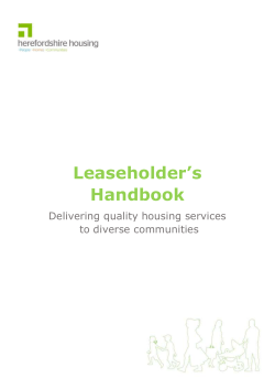 Leaseholders Handbook March 2016