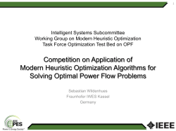 Competition on Application of Modern Heuristic Optimization