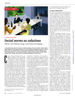 Social norms as solutions