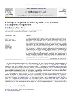 A sociological perspective on measuring social norms by means of