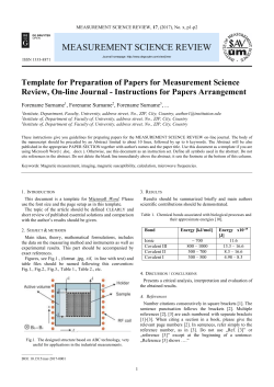 Template_2017 - Measurement Science Review