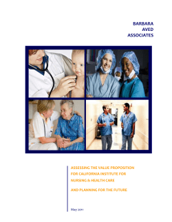 BARBARA AVED ASSOCIATES ASSESSING THE VALUE