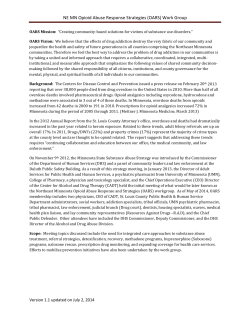 NE MN Opioid Abuse Response Strategies (OARS) Work Group