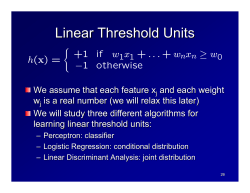 Linear Threshold Units