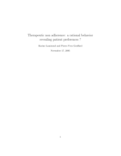 Therapeutic non adherence: a rational behavior
